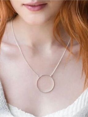 Lele Sadoughi Silver Open Circle Necklace - Women Jewelry